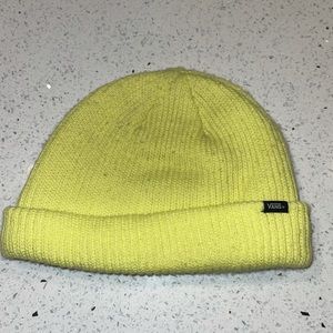 Bright yellow vans beanie hat